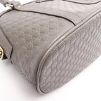 Gucci Micro Guccissima 2-Way Gray Leather GG Shoulder Bag — view 6