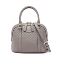 Gucci Micro Guccissima 2-Way Gray Leather GG Shoulder Bag
