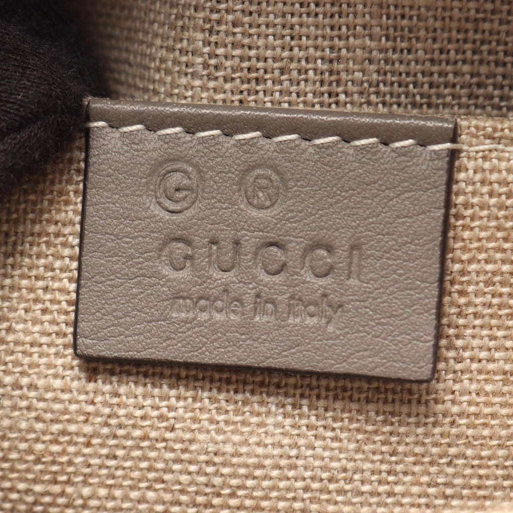 Gucci Micro Guccissima 2-Way Gray Leather GG Shoulder Bag — view 4