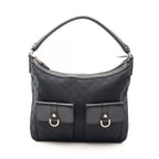 Gucci Shoulder Bag GG Canvas Black Abbey Oneshoulder
