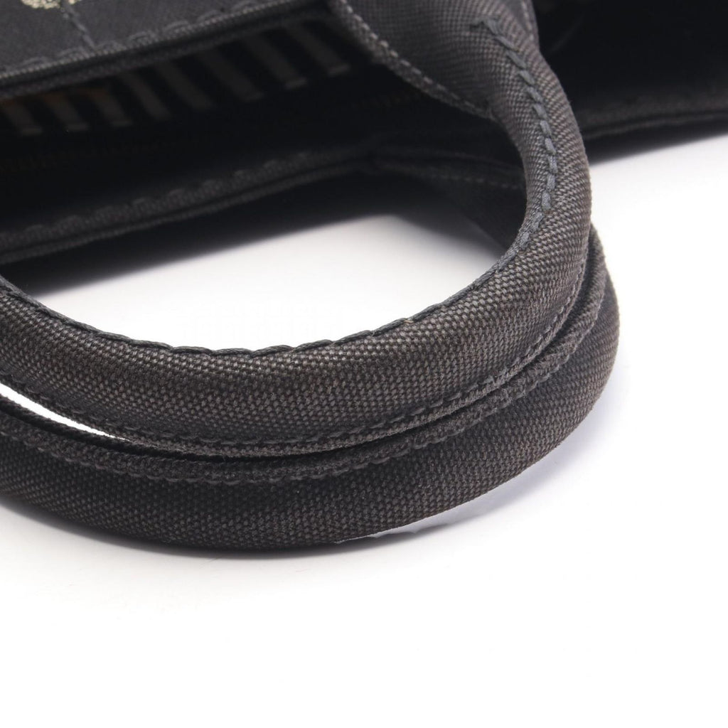 Prada Tote Bag Canapa 2-Way Black White Canvas Mini — view 7