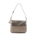 Fendi Shoulder Bag Zucca Zucchino Brown Canvas Leather