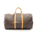 Louis Vuitton Boston Bag Keepall Bandouliere 55 Monogram Canvas Leather