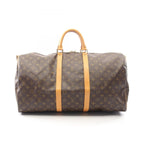 Louis Vuitton Boston Bag Keepall Bandouliere 55 Monogram Canvas Leather