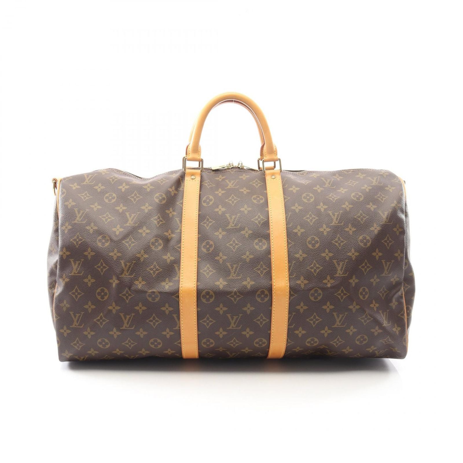 Louis Vuitton Boston Bag Keepall Bandouliere 55 Monogram Canvas Leather