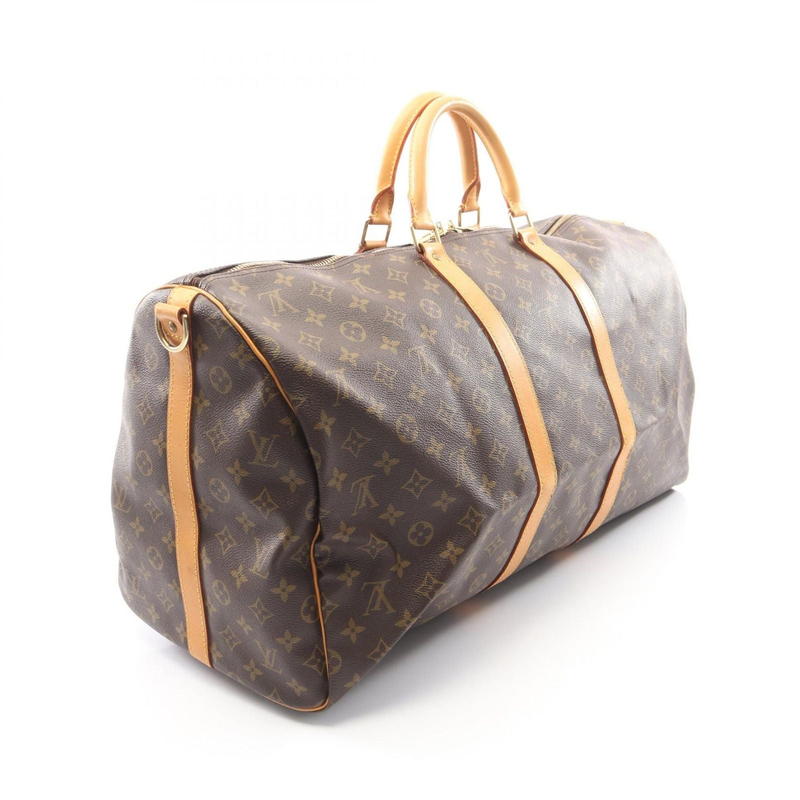 Louis Vuitton Boston Bag Keepall Bandouliere 55 Monogram Canvas Leather — view 2