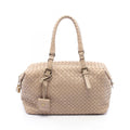Bottega Veneta Intrecciato Beige Leather Handbag