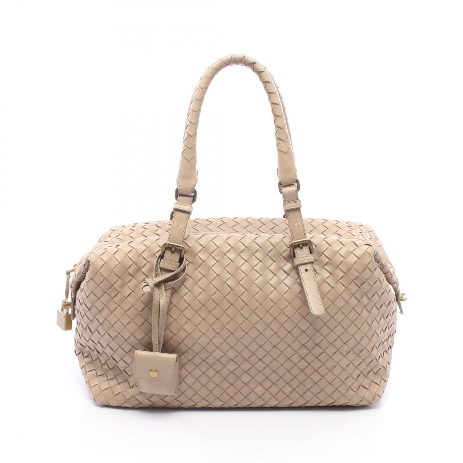 Bottega Veneta Intrecciato Beige Leather Handbag