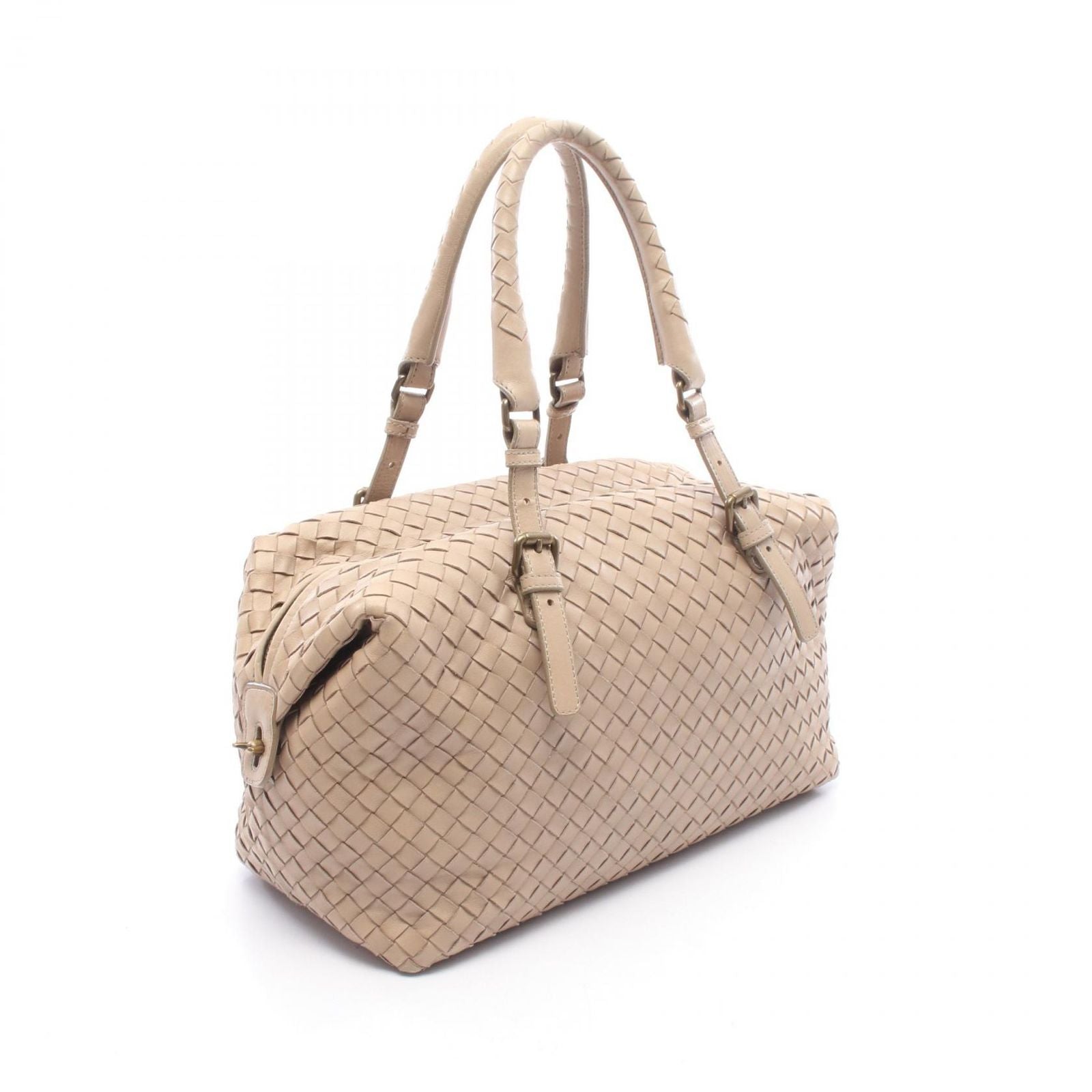 Bottega Veneta Intrecciato Beige Leather Handbag — view 2