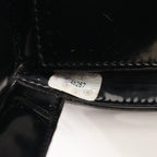 Chanel Tote Bag CC Logo Black Vinyl Patent Leather CC Clear Chain — view 5