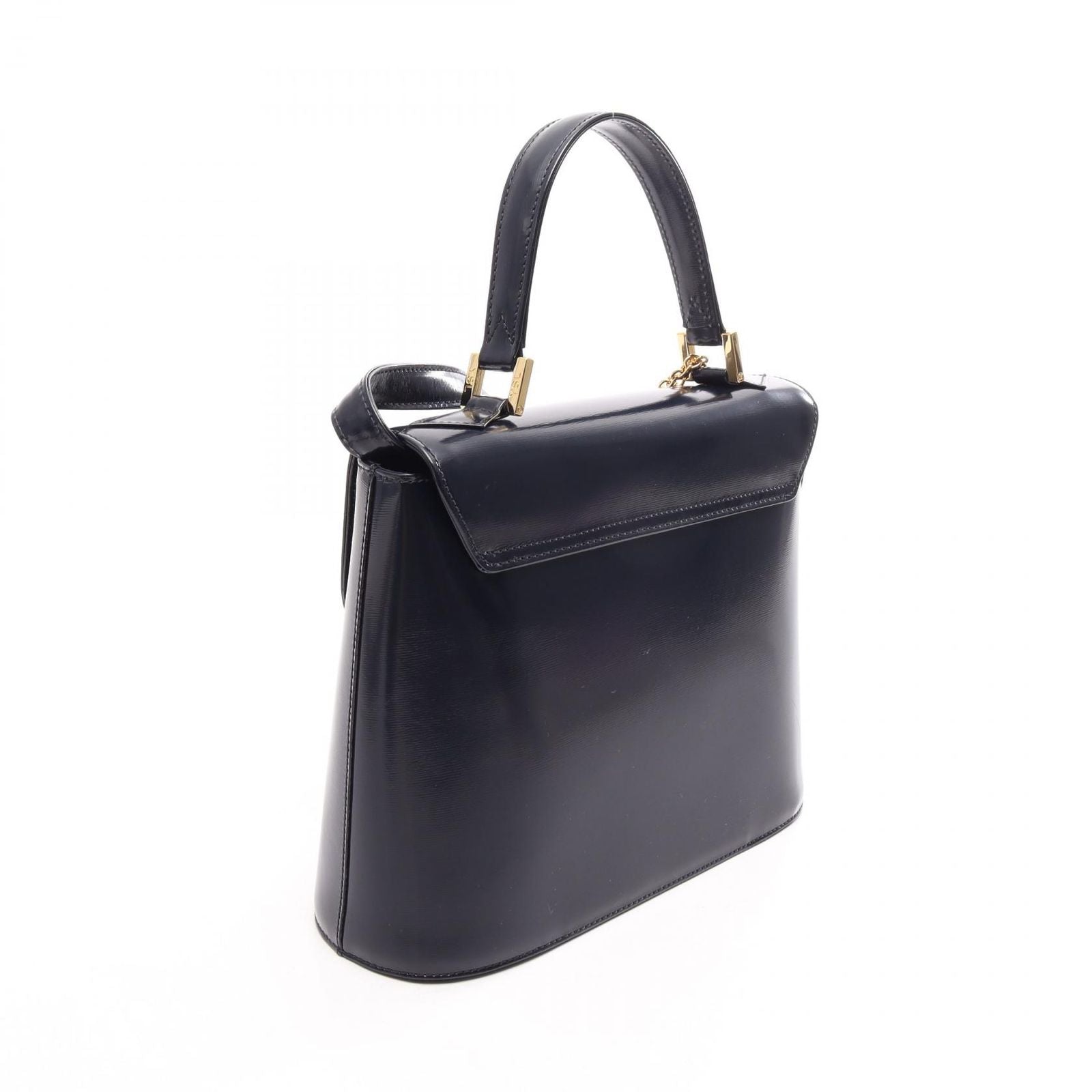 Saint Laurent 2-Way Navy Leather Handbag — view 2
