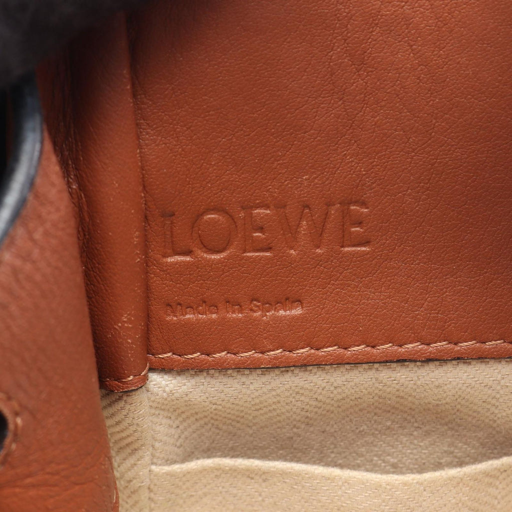 Loewe Handbag Hammock Drawstring Bag Mini 2-Way Brown Leather — view 4