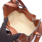 Loewe Handbag Hammock Drawstring Bag Mini 2-Way Brown Leather — view 3