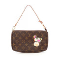 Louis Vuitton Handbag Pochette Accessory Soir Canvas Leather LV Takashi Murakami