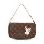 Louis Vuitton Handbag Pochette Accessory Soir Canvas Leather LV Takashi Murakami