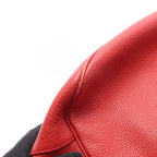 Prada Shoulder Bag Vitello Daino Red Leather Metal Logo — view 5