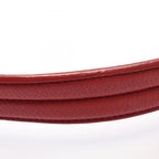 Prada Shoulder Bag Vitello Daino Red Leather Metal Logo — view 8