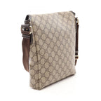 Gucci Shoulder Bag GG Supreme Beige Brown Canvas Leather — view 2
