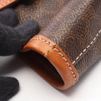 Celine Tote Bag Macadam Brown Dark Canvas Leather — view 8