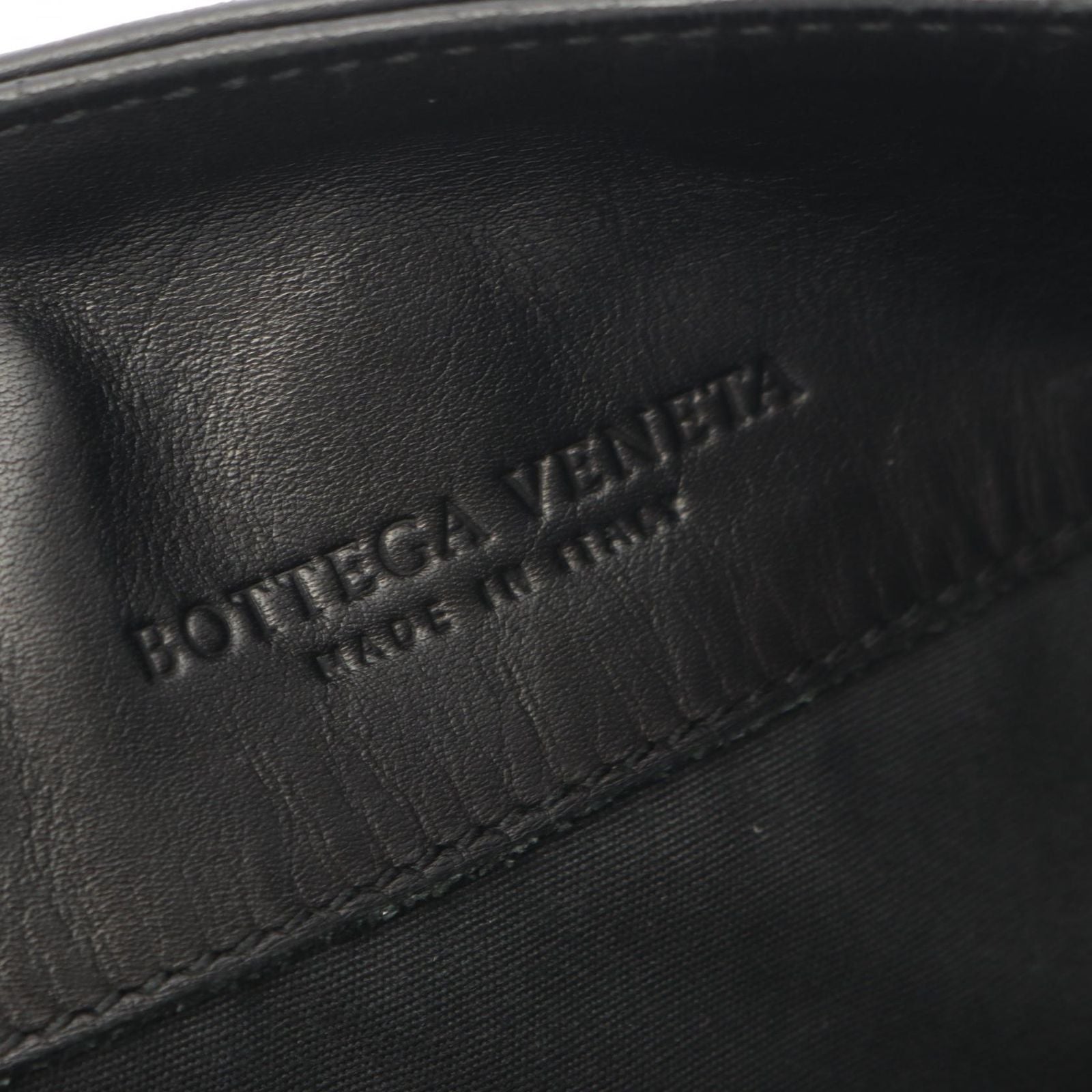Bottega Veneta Shoulder Bag Intrecciato Black Navy Leather — view 4