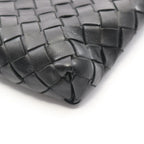 Bottega Veneta Shoulder Bag Intrecciato Black Navy Leather — view 5