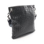 Bottega Veneta Shoulder Bag Intrecciato Black Navy Leather — view 2