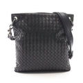 Bottega Veneta Shoulder Bag Intrecciato Black Navy Leather