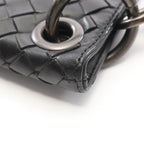 Bottega Veneta Shoulder Bag Intrecciato Black Navy Leather — view 7