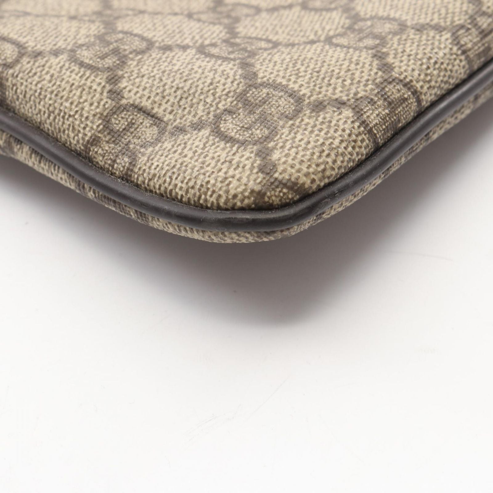 Gucci Shoulder Bag GG Supreme Beige Brown Canvas Leather — view 6
