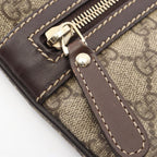 Gucci Shoulder Bag GG Supreme Beige Brown Canvas Leather — view 7