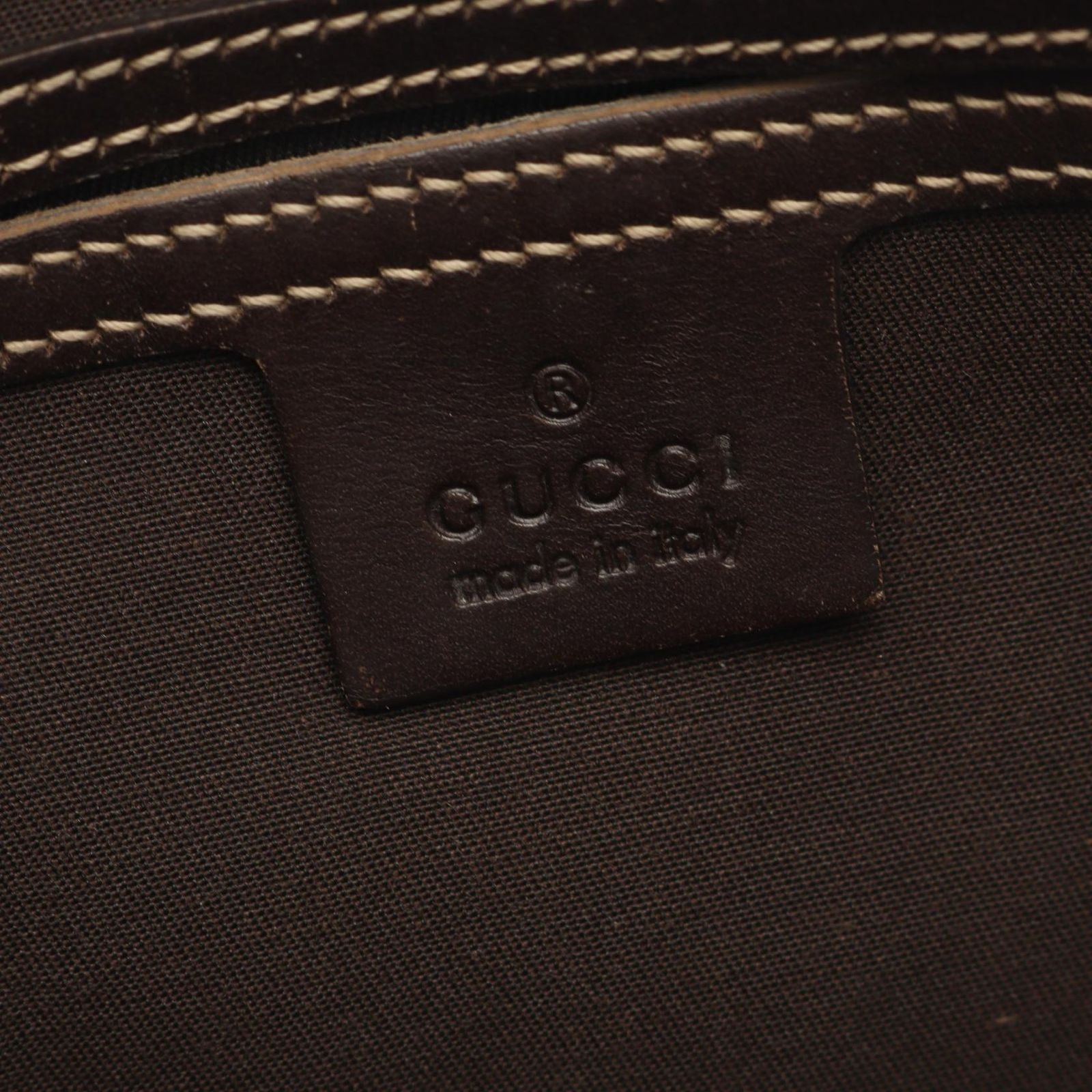 Gucci Shoulder Bag GG Supreme Beige Brown Canvas Leather — view 4
