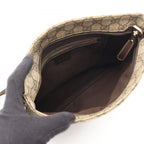 Gucci Shoulder Bag GG Supreme Beige Brown Canvas Leather — view 3