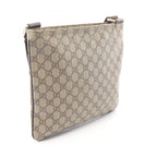 Gucci Shoulder Bag GG Supreme Beige Brown Canvas Leather — view 2