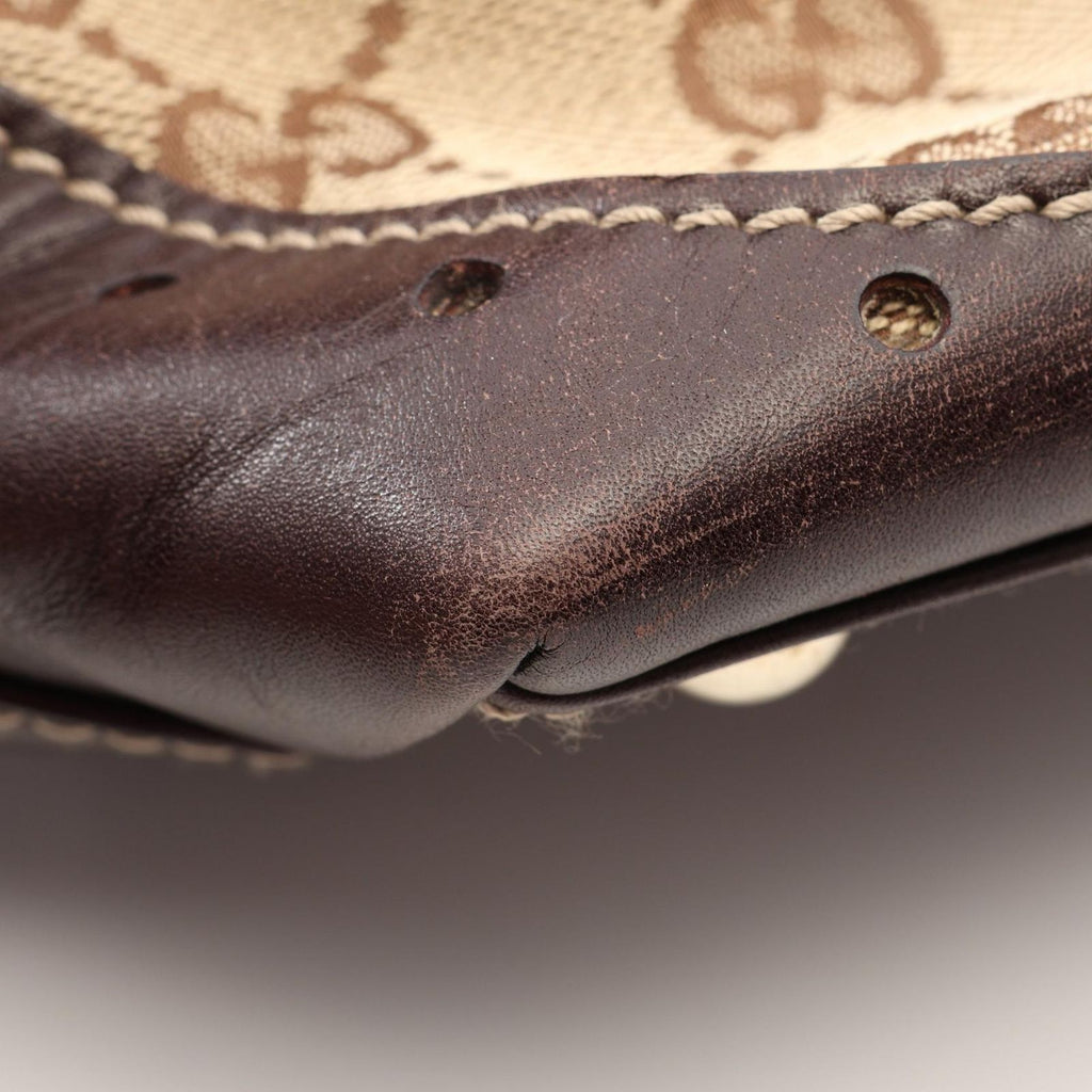 Gucci Tote Bag GG Canvas Beige Brown Horsebit — view 5