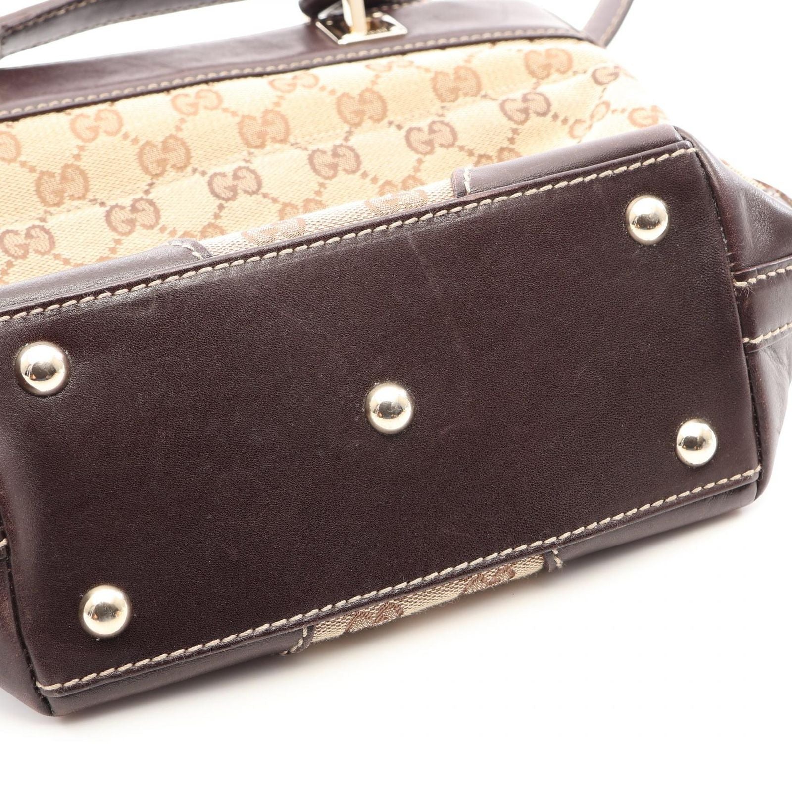 Gucci Tote Bag GG Canvas Beige Brown Horsebit — view 8