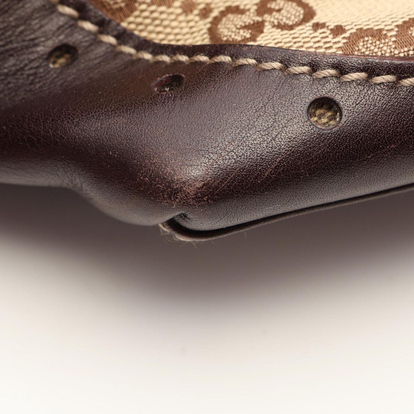 Gucci Tote Bag GG Canvas Beige Brown Horsebit — view 6