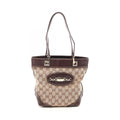 Gucci Tote Bag GG Canvas Beige Brown Horsebit