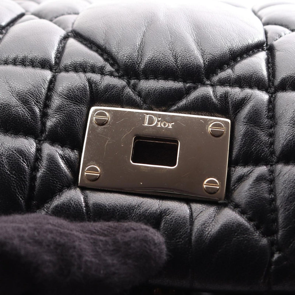 Dior Shoulder Bag Milly la Foret Cannage Black Leather Chain — view 7