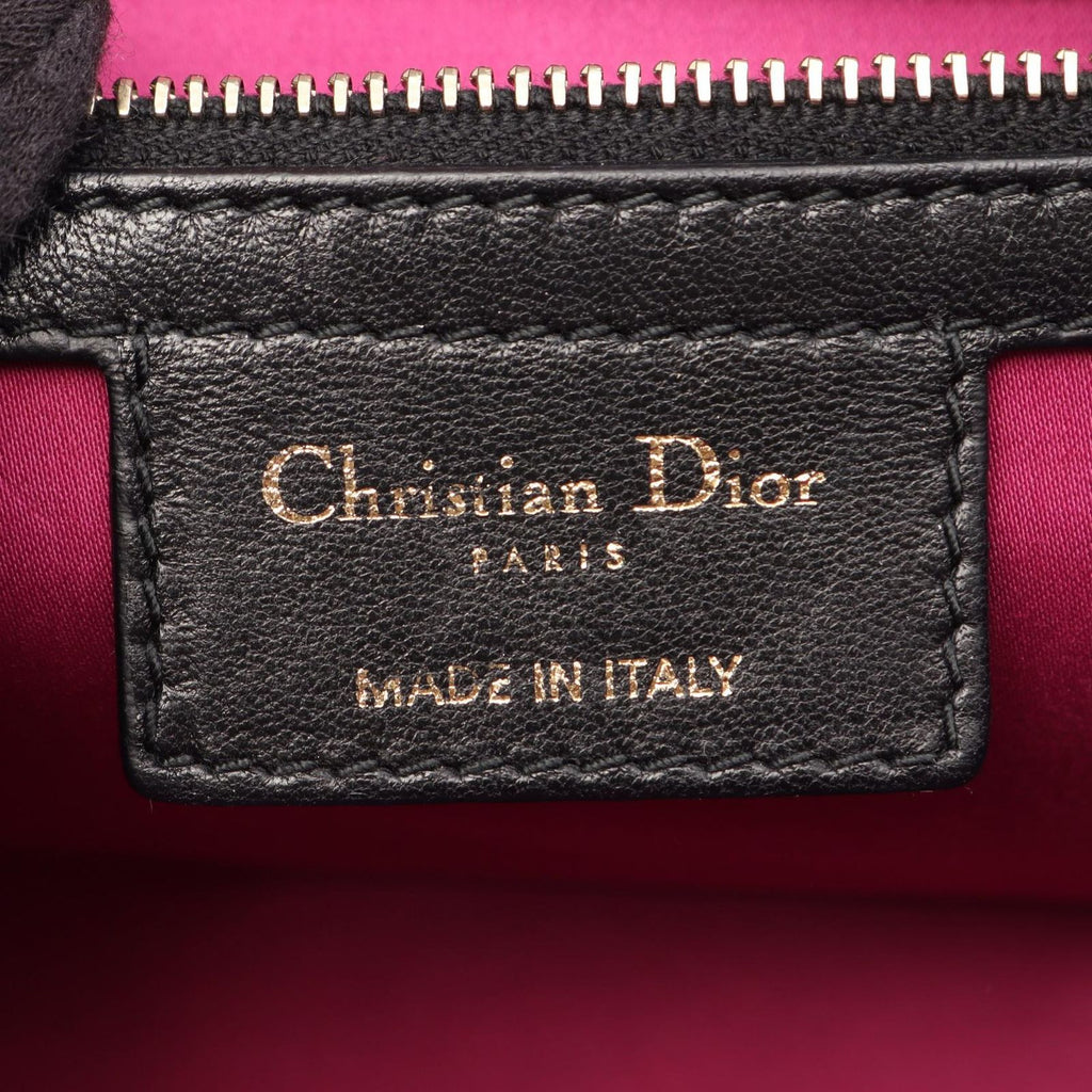 Dior Shoulder Bag Milly la Foret Cannage Black Leather Chain — view 4