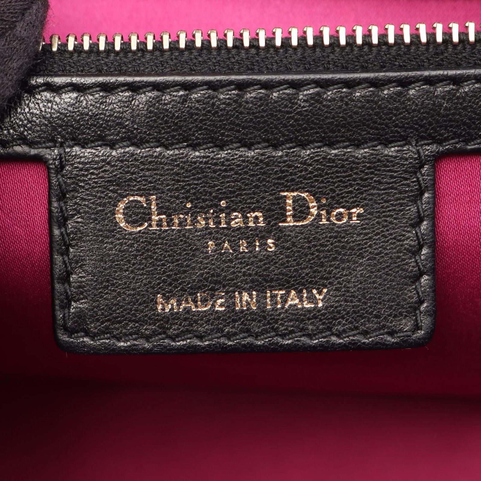Dior Shoulder Bag Milly la Foret Cannage Black Leather Chain — view 4
