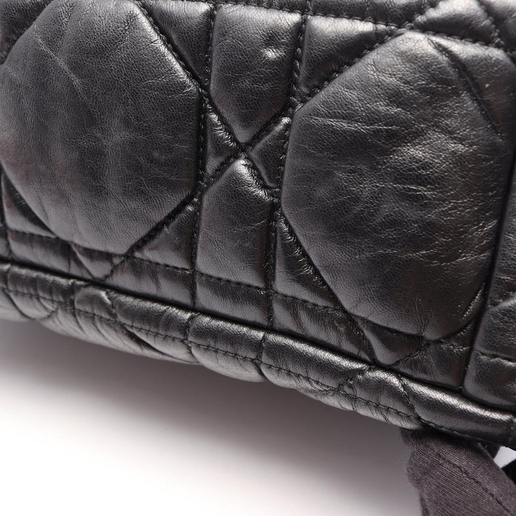 Dior Shoulder Bag Milly la Foret Cannage Black Leather Chain — view 8
