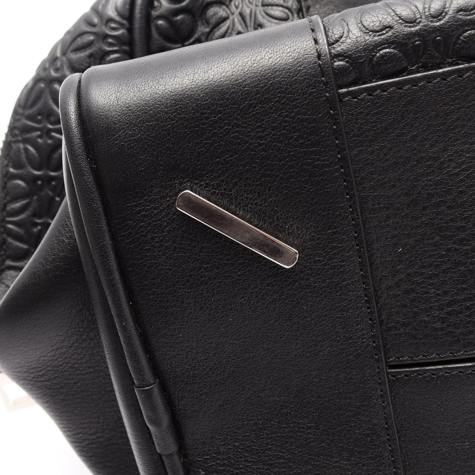 Loewe Amazona 75 Repeat Anagram 2-Way Black Leather Handbag — view 7