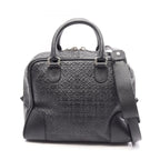 Loewe Amazona 75 Repeat Anagram 2-Way Black Leather Handbag