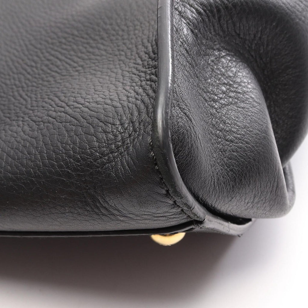 Fendi Peekaboo Large 2-Way Black Leather Handbag — view 8