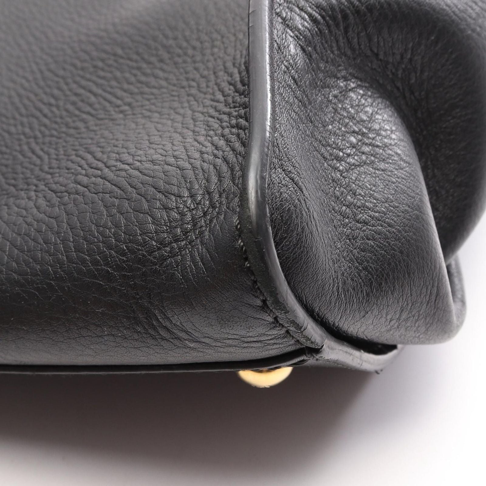 Fendi Peekaboo Large 2-Way Black Leather Handbag — view 8