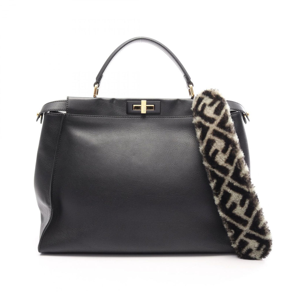 Fendi Peekaboo Large 2-Way Black Leather Handbag