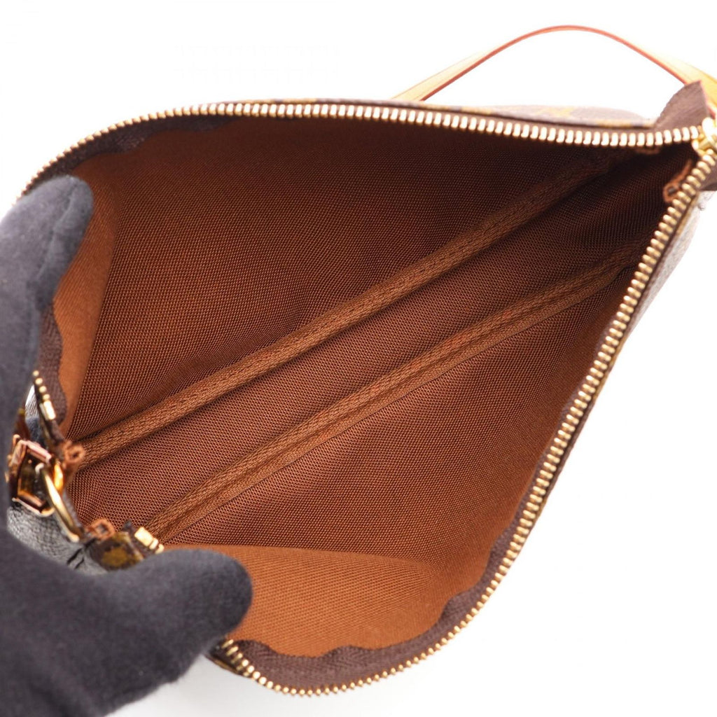 Louis Vuitton Pochette Accessory Soir Canvas Leather Handbag — view 3