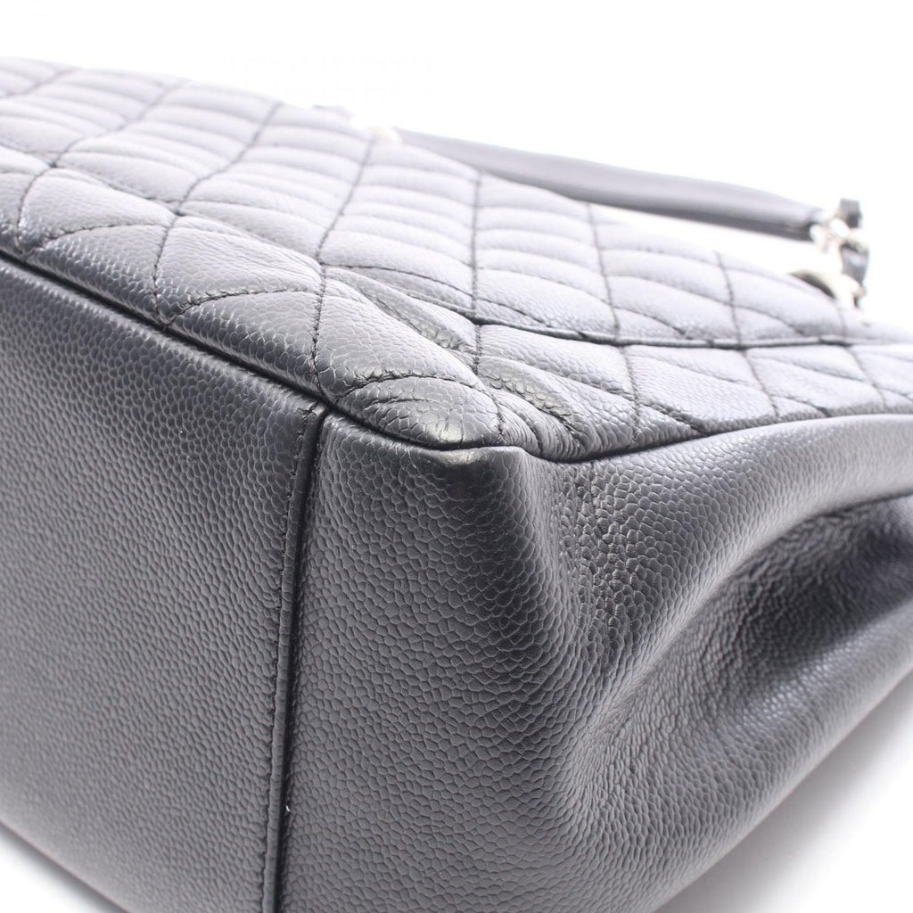 Chanel Tote Bag Quilted Grand Shopping GST Black Caviar Leather Chain — view 7