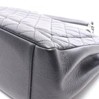 Chanel Tote Bag Quilted Grand Shopping GST Black Caviar Leather Chain — view 7