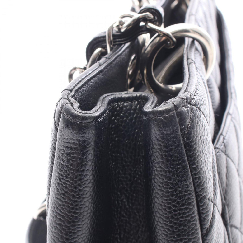 Chanel Tote Bag Quilted Grand Shopping GST Black Caviar Leather Chain — view 8